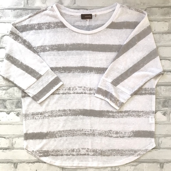 crosby. Tops - Mid-Sleeve Striped Tshirt